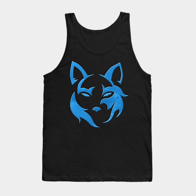 Wolf Face Tank Top by Imutobi